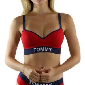 Tommy Hilfiger Bra Women's Seamless Lightly Lined Lounge Bralette Small Comfy